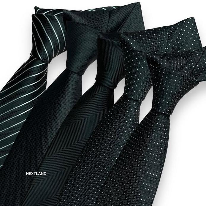 NEXTLAND - DASI HITAM DASI PRIA HITAM POLOS