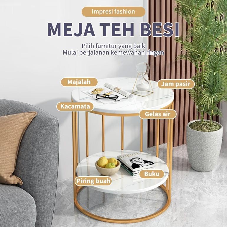 OFFICIAL COD Meja Nakas Meja Tamu Meja Kopi  Meja Susun Meja Motif Marmer Meja Makan Kecil Meja Bund