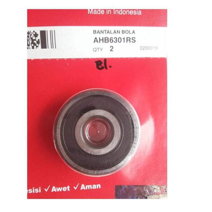 BEARING 6301 LAHER RODA BELAKANG PRIMA GRAND SUPRA X 100 FIT LAMA ORI AHM - 1 Pcs Motor Motorcycle T