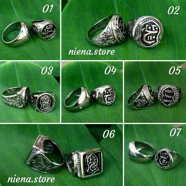 NEW Cincin Tauhid Terompah Replika Nabi Muslim Islam Arab Lafadz Kaligrafi [terbaik][terlaris]