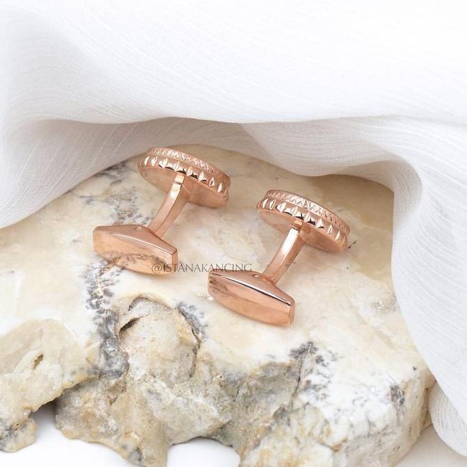 Cufflink Hitam Gold Metal | Thobe Kabak | Istana Kancing