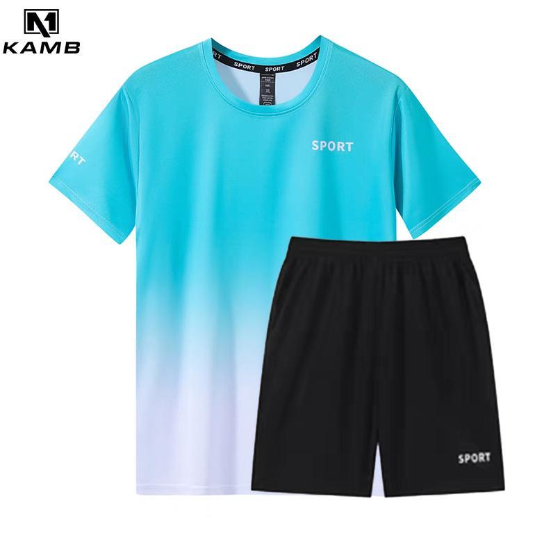 Terlaris Kamb Setelan Baju Olahraga Sport Pria 1 Set Premium Gym Badminton Jumbo