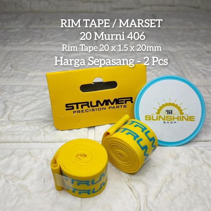 Rim Tape 20 Murni STRUMMER Rims Marset Velg Sepeda BMX Lipat 20 ETRTO 406