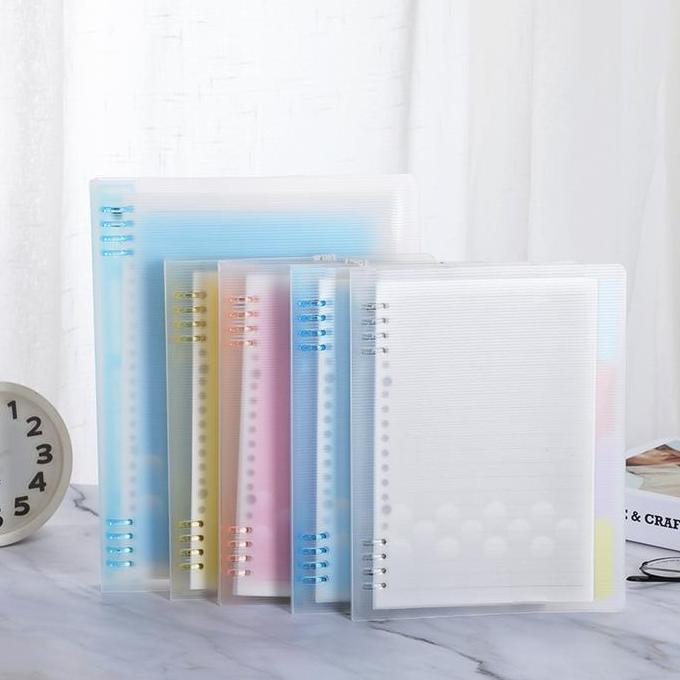 Binder A5/B5 Spiral Berwarna Transparan Plastik Tebal Include Kertas