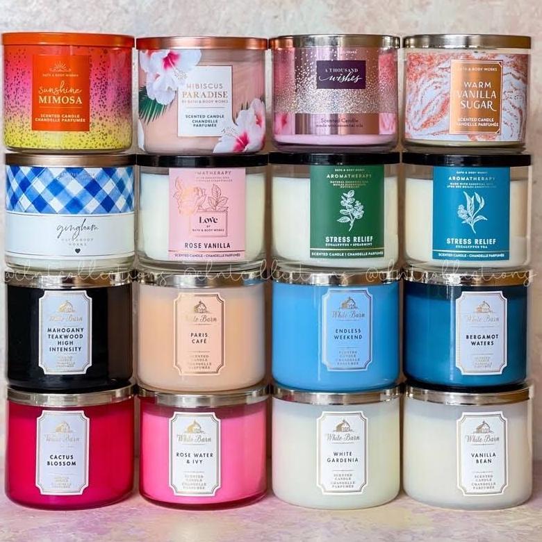 NEW [ORIGINAL SALE] BBW CANDLE / BATH & BODY WORKS 3 WICK CANDLES / BBW CANDLE / LILIN AROMATHERAPY 