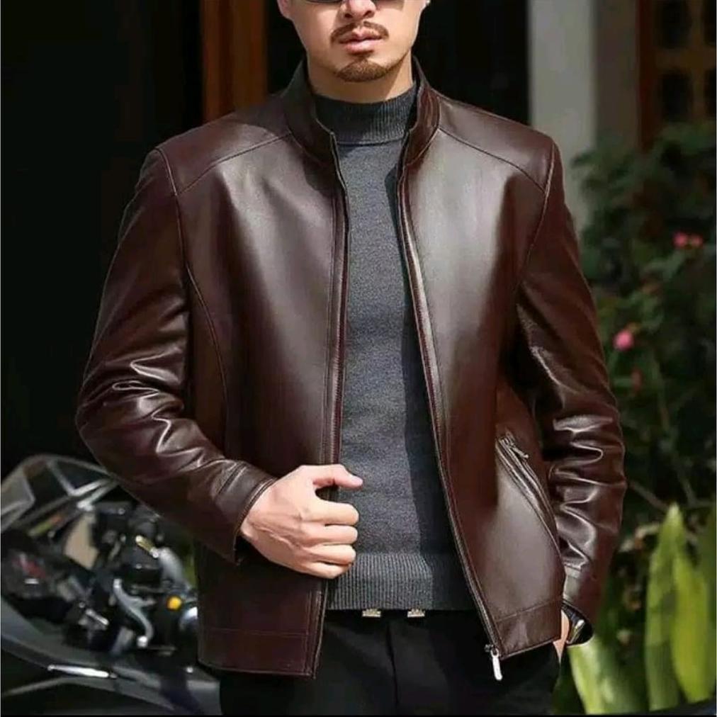 100% AMAN JAKET KULIT PRIA PREMIUM QUALITY / JAKET KULIT ASLI GARUT / JAKET BIG SIZE PRIA JUMBO/JAKE