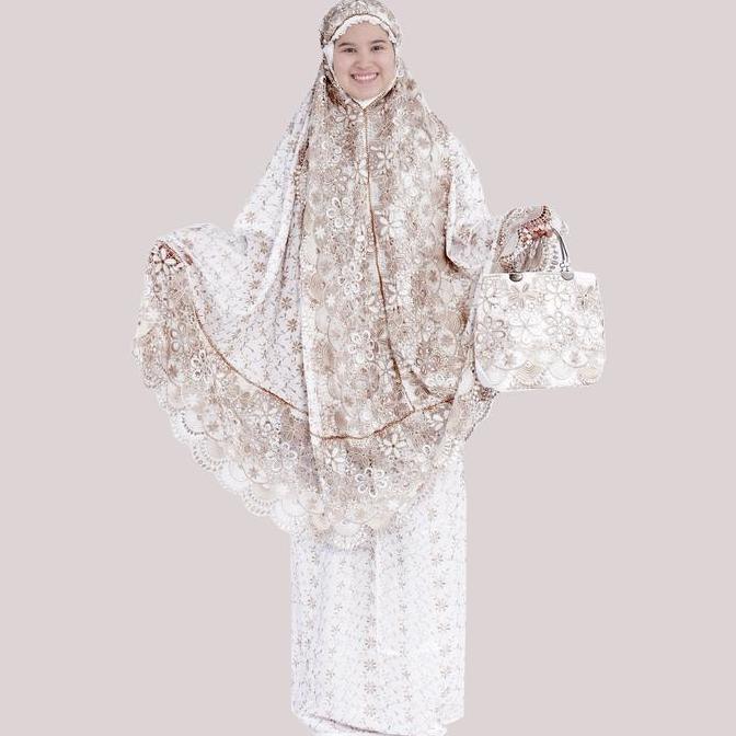 PROMO HARI INI - Mukena Sutra Paris Prada KD Lebar Tas Behel / Mukena Sutra Ori Bagus