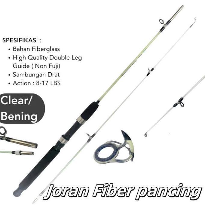 joran pancing 1 set Joran fiber solid 270cm/Joran Fiber Solid Drat Action 8-17 Lbs Medium Super Lent