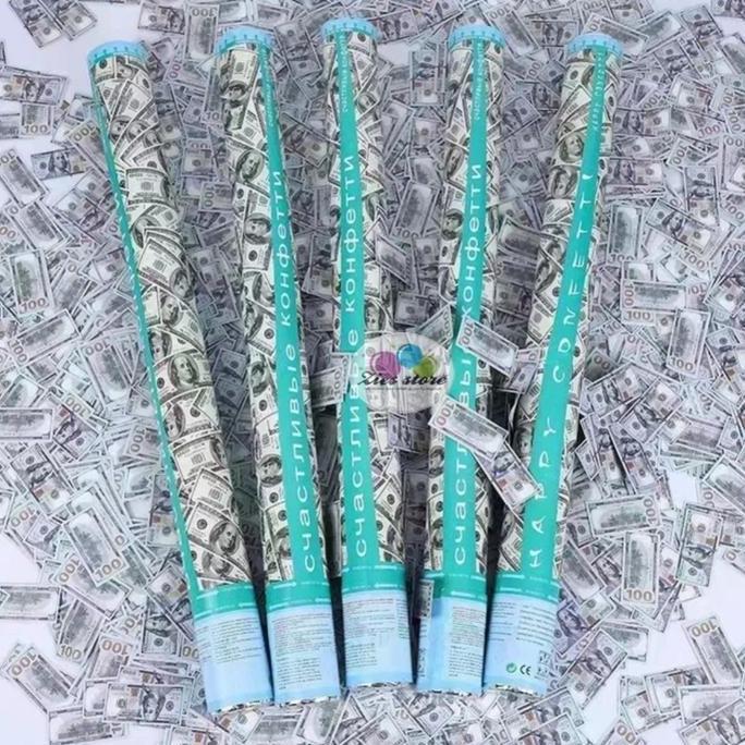 Ready  party popper dollar / confetti 50 cm dollar