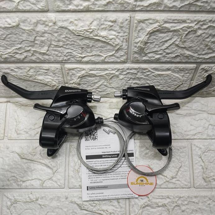 Ready Shifter Plus Handle Rem SHIMANO ST-EF41 Original Operan 3 x 7 Speed Sepeda MTB