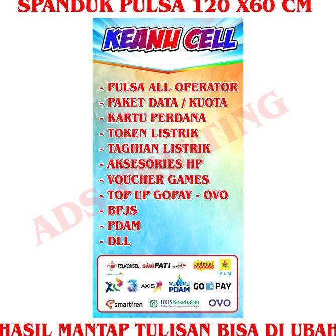 Ready  Spanduk Banner Konter Pulsa - Banner Spanduk Konter Pulsa