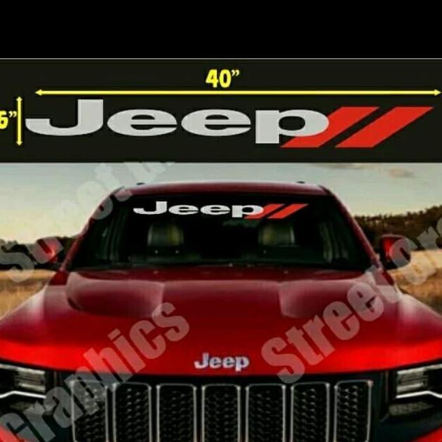 Ready Stock Stiker Mobil Jeep Cutting Sticker Jeep Kaca Mobil depan