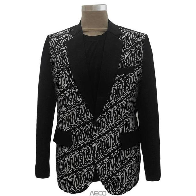 Sevenfour Jas blazer pria motif batik Rico slimfit kombinasi rekomendasi murah