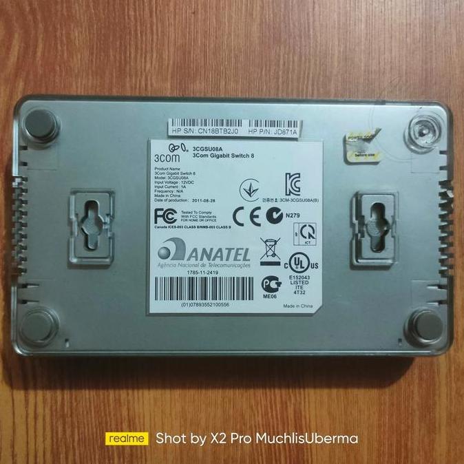 New switch hub 8 port Gigabit HP 3com 3CGSU08A - 3 Com 8port ethernet