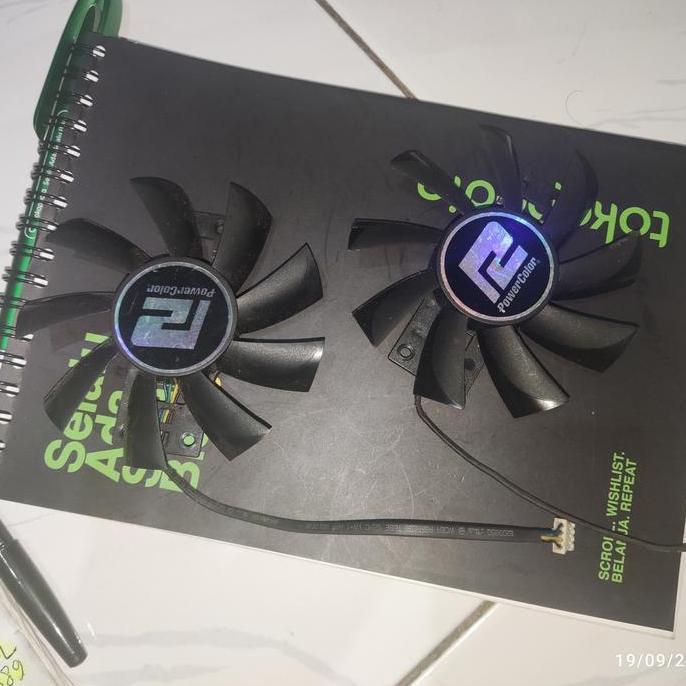 Fan kipas powercolor Rx 460 560 red dragon Single Fan