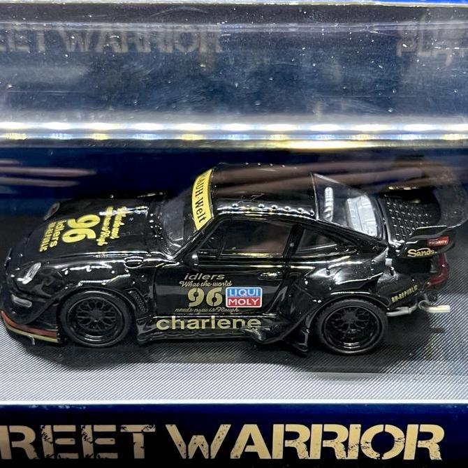 New  Street Weapon Warrior 1:64 RWB Porsche 993 Charlene Black Low GT Wing Spoiler Limited
