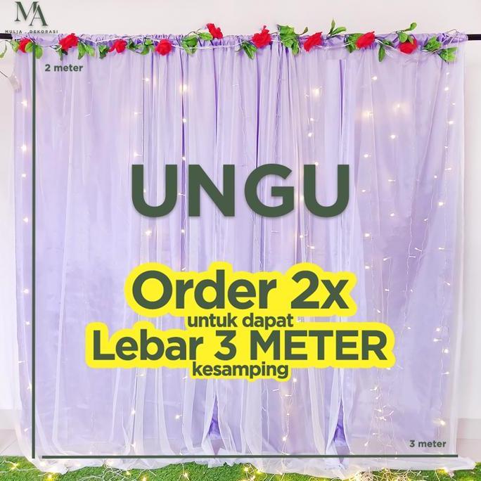 Ready  Kain Dekorasi Backdrop Tiang Abutai Tile Sudah Dijahit Lamaran Nikahan