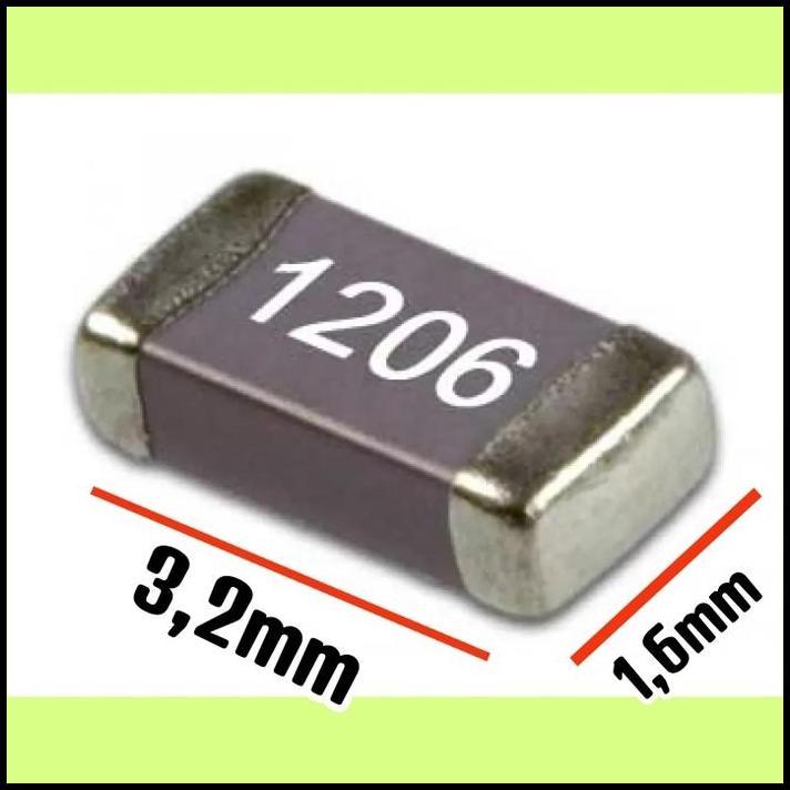 HOT DEAL 10PCS MULTILAYER CERAMIC CAPACITORS SMD 500V 100PF 0,1NF 500V 1206 NPO 