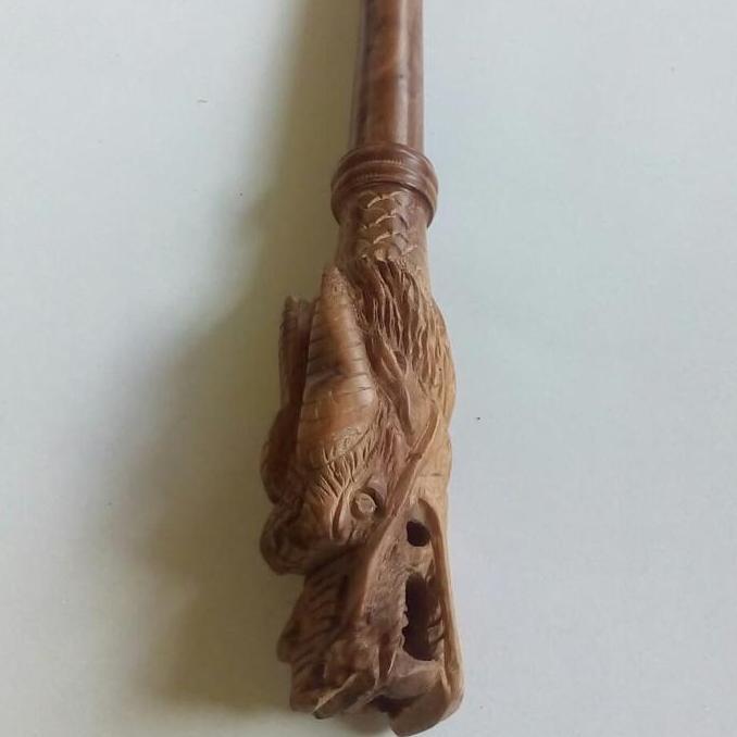 tongkat komando kayu setigi ukir naga 003