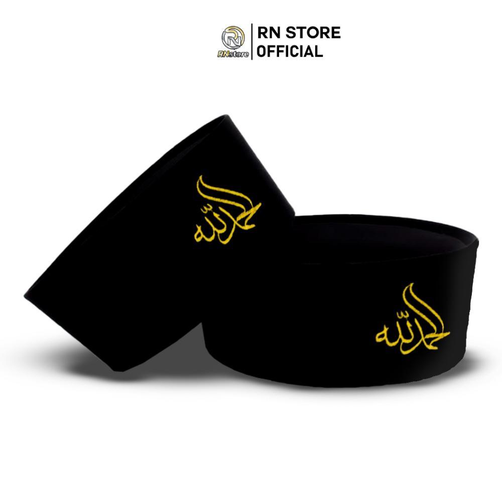 hot sale peci songkok kopiahitam polos logo kujang bordir tinggi 9 murah berkualitas - peci pria mod