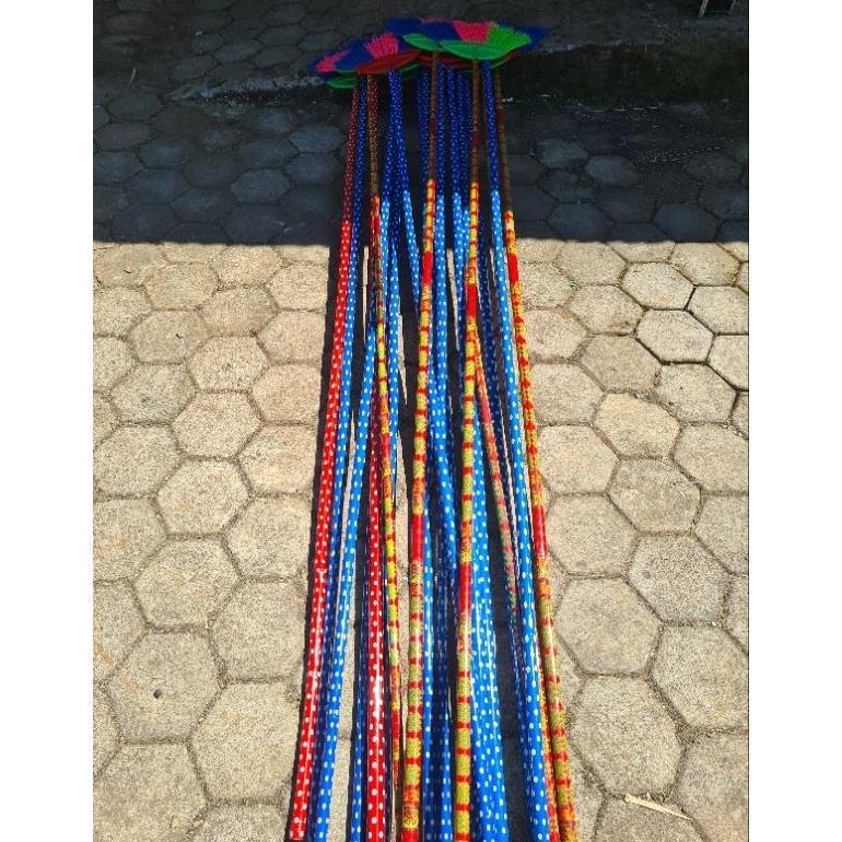 Sale Sapu Plafon/ Sapu Sawang Sarang Laba-Laba/ Sapu Langit Rumah Gagang Bambu Panjang 2,5 M