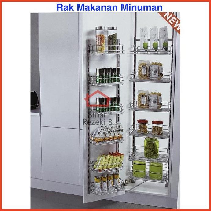 TERLARIS RAK TARIK MAKANAN LEMARI DAPUR BALENO BC 25400 SM / MINUMAN BOTOL SERBAGUNA KITCHEN SEPERTI
