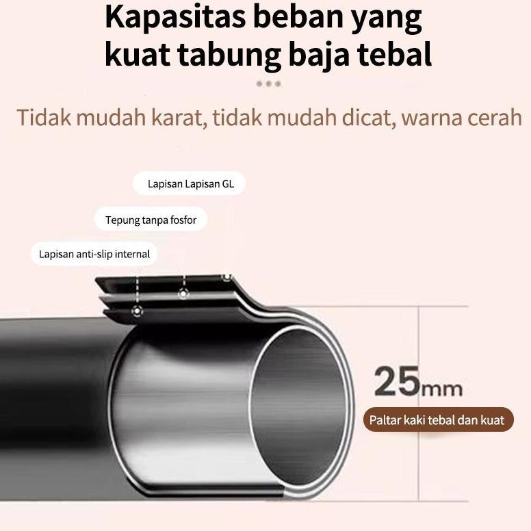Bergaransi Sus 304 Rak Gantungan Baju 2 Susun/Gantungan Baju Berdiri Rak Baju Gantung
