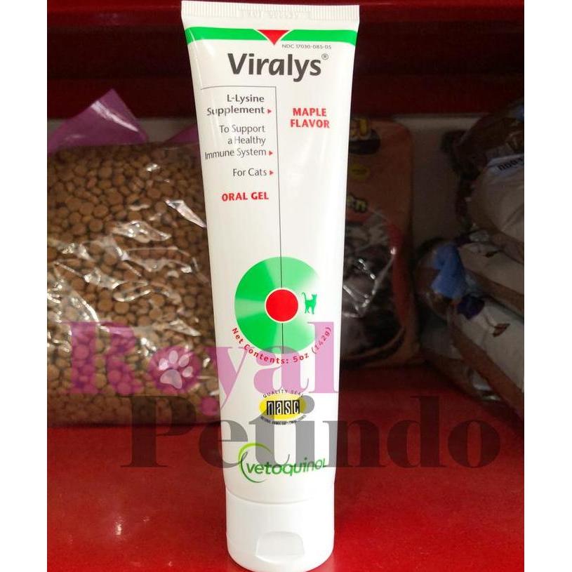 Dogdi- Vetoquinol Viralys Lysine Suplemen Nafsu Makan & Imun Kucing 142Gr