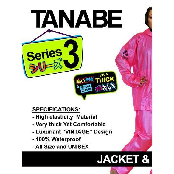 Jas Hujan PVC Tanabe S3 ( Wanita) - Hitam