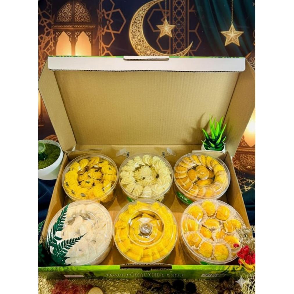 PARCEL HAMPERS KUE KERING LEBARAN THR ISI 6 TOPLES PARSEL HAMPERS KUE KERING LEBARAN IDUL FITRI