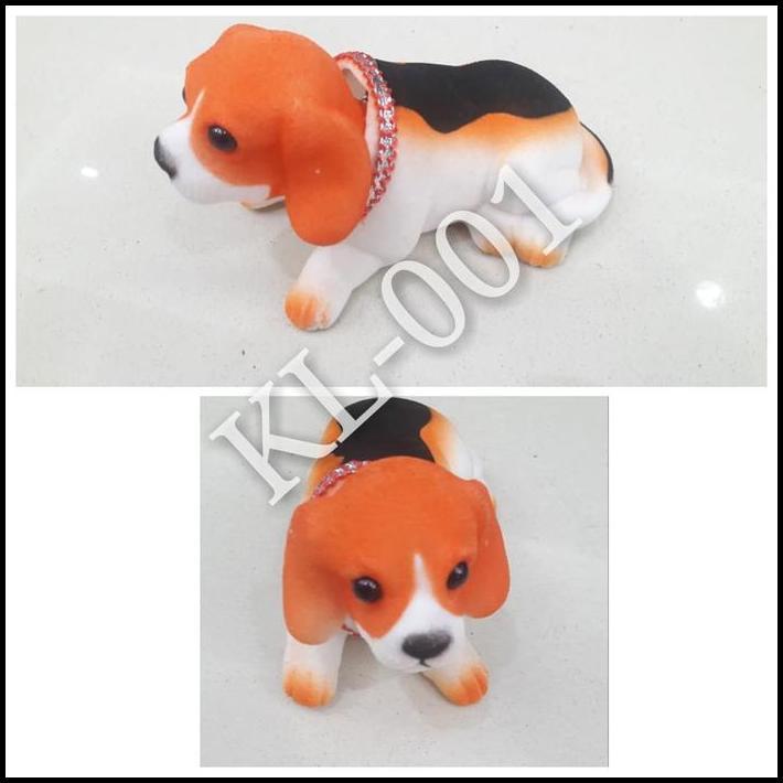 TERLARIS BONEKA PAJANGAN DASHBOARD BONEKA GOYANG MOBIL MOTIF ANJING ORANGE 