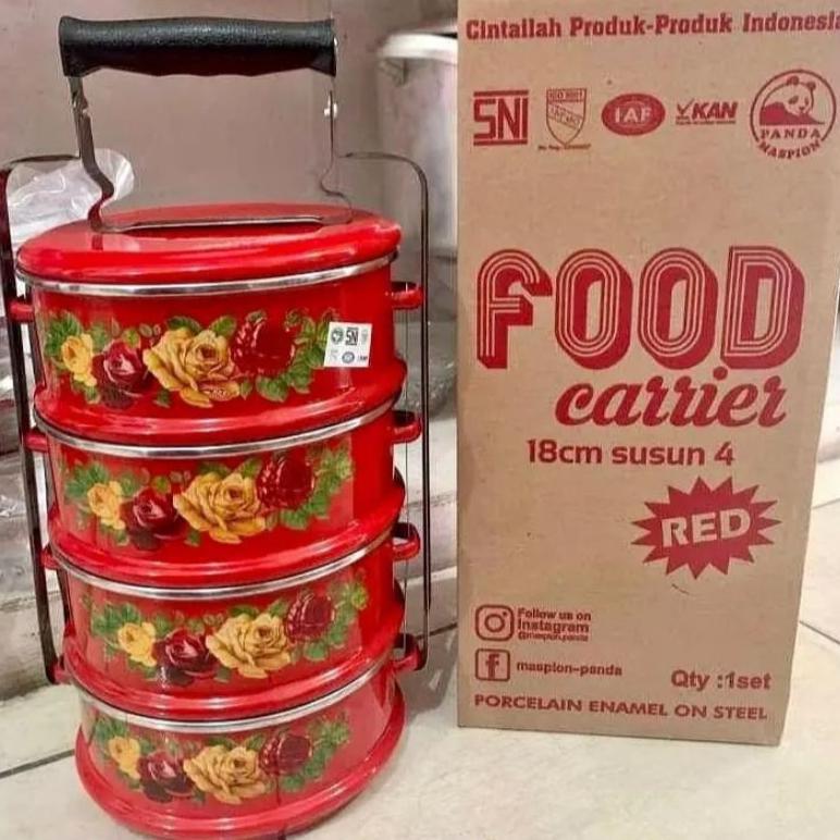 New Deals Rantang Maspion Panda Rantang Enamel Rantang Susun 4