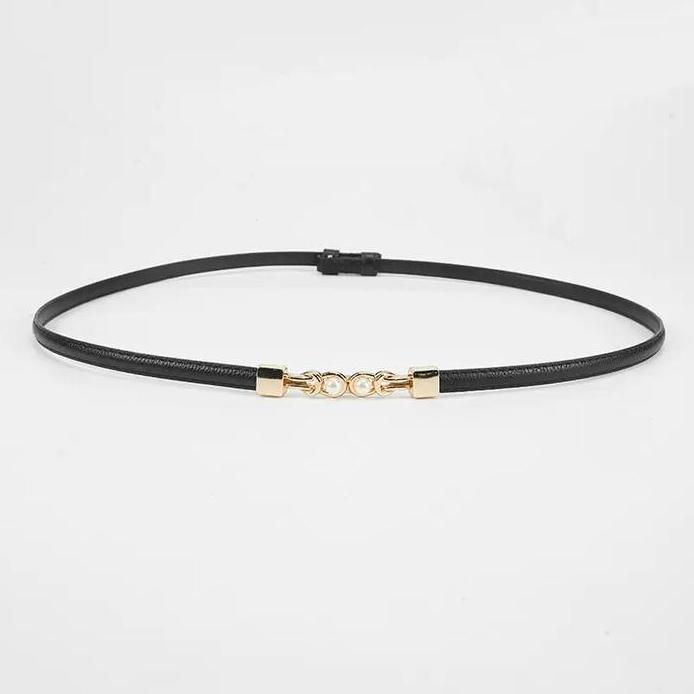 New Ikat Pinggang Wanita Kulit PU Gesper Kecil Ring Belt Casual Baju dan Celana Fashion Trendy Sabuk