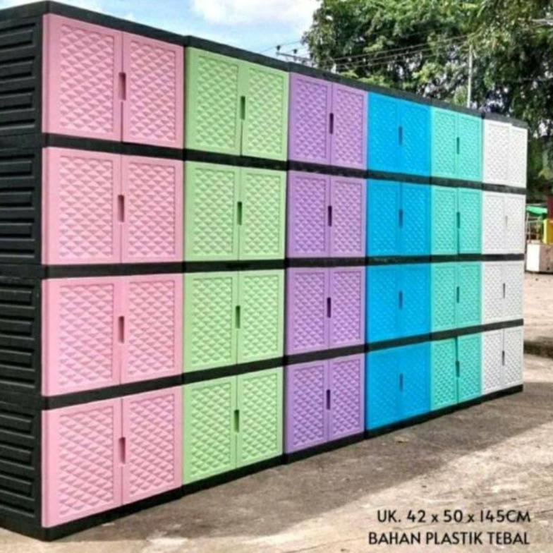 Promo Bulan Ini (Ready Pekanbaru ) Lemari  Plastik 4 Susun  / Lemari Baju/Lemari Plastik Jumbo/Lemar