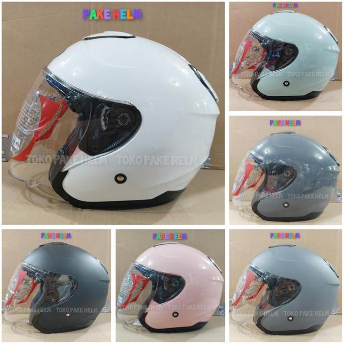 HELM KYT KYOTO PUTIH WHITE HELM KYT HALF FACE