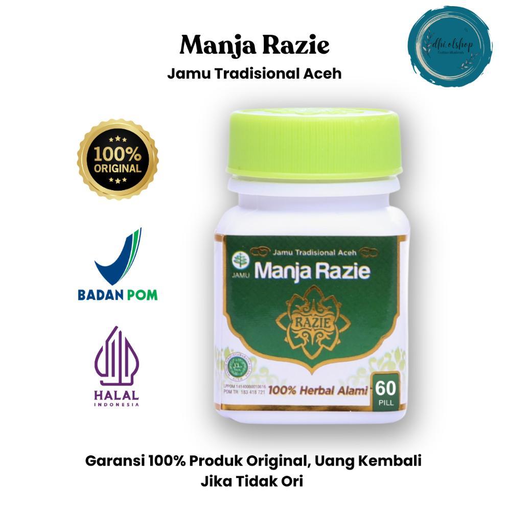 Terlaris MANJA RAZIE ORIGINAL isi 50 + bonus 10 jadi isi 60 jamu Manjakani / Majakani Jamu Aceh kese