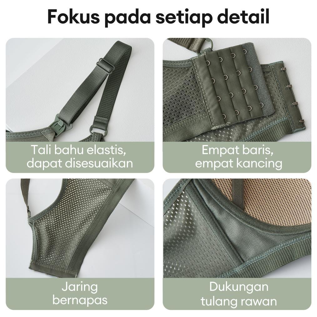 ORIGINAL Hamil Nursing Bra Busa Tanpa Kawat Bra Menyusui Bh Menyusui Bra Kancing Depan Tanpa Kawat 2
