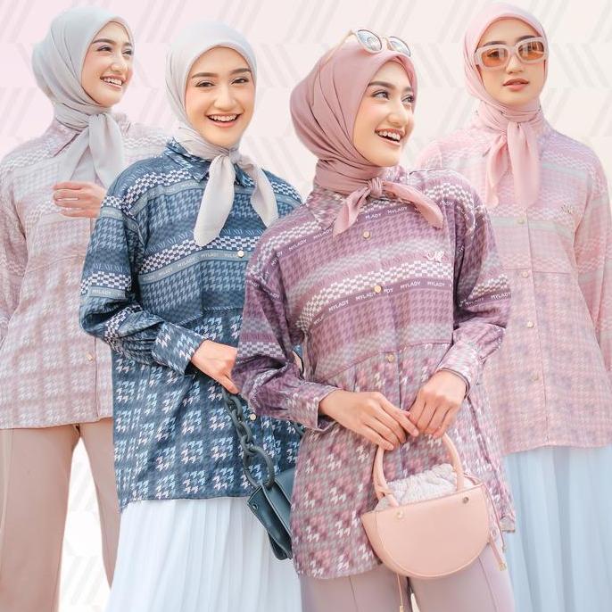 NEW - Mylady Pixel Series  atasan  wanita  muslim Basic Cantik Motif Nyaman Baju Panjang Dewasa Kerj