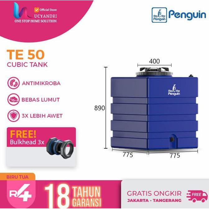 TERLARIS TOREN AIR PENGUIN 450 L TANGKI AIR KOTAK TE 50 TANDON TOREN PERSEGI