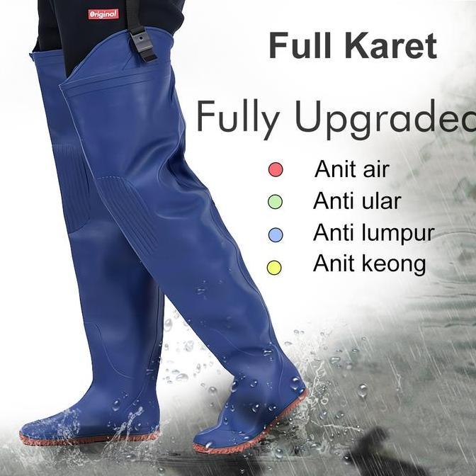Sepatu Boots Celana Petani Sawah Panjang Full Karet Anti Air PAN