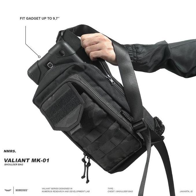 Valiant shoulder bag MK l - sling bag - waistbag - tactical - techwear - water resist - numerus - ta
