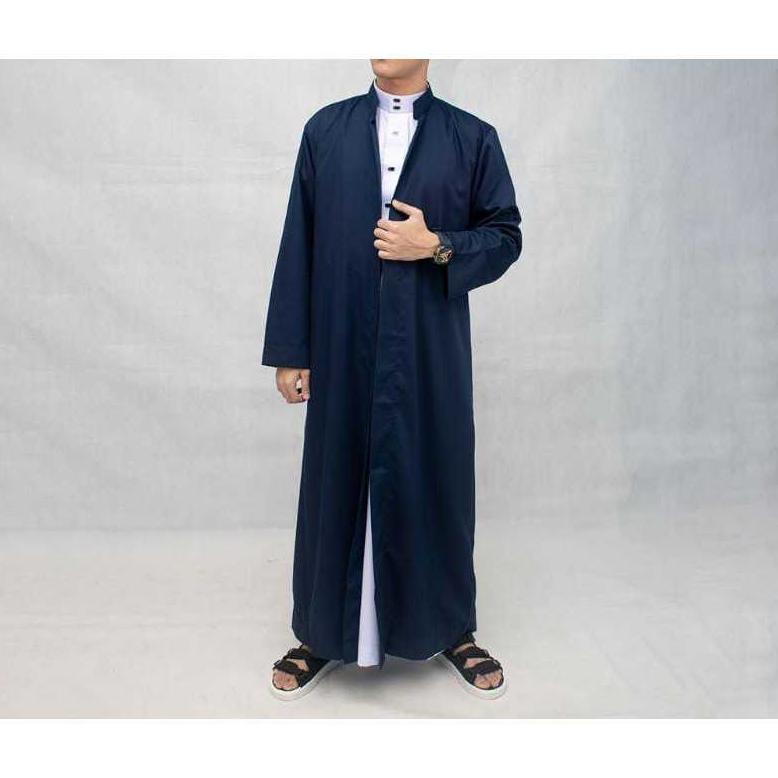 GARANSI Jubah Luaran Pria Dewasa Twis higt / jubah yaman habaib / jubah luaran muslim terbuka / Juba