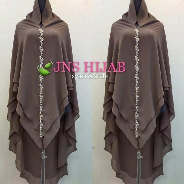 SUPER DEAL khimar NAMIRA PAYET LURUS hijab premium jilbab syari jumbo ceruty 2 layer JNS HIJAB