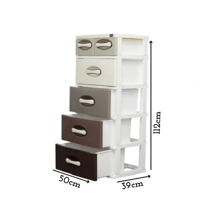 LEMARI 5 SUSUN PLASTIK RAK KABINET TINGKAT RAK SERBAGUNA CKH-540 MODERN CXD 520 LEMARI SUSUN PLASTIK