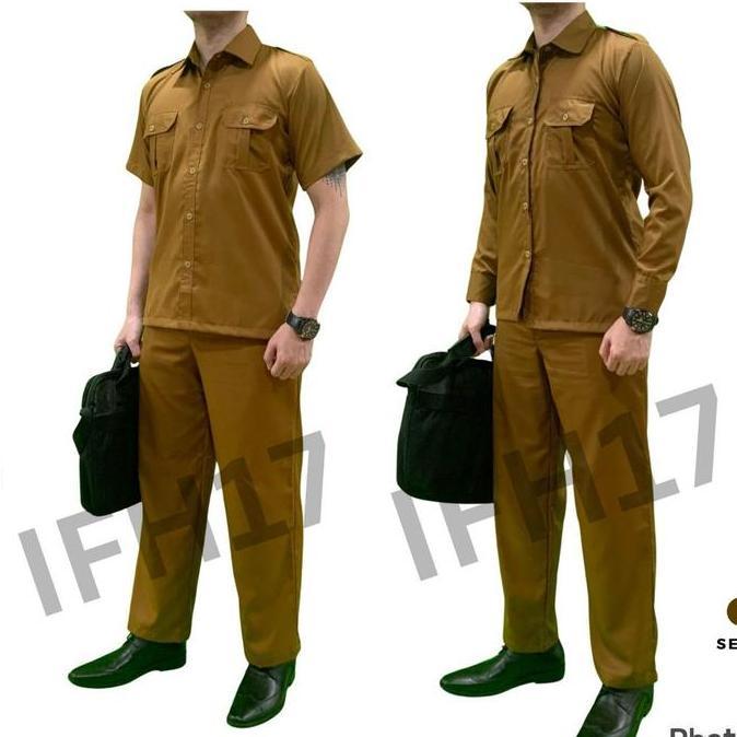 Termurah / Hot Sale Bestseller- Baju Pemda Murah, Seragam Pns Coklat, Seragam Asn Pria, Seragam Pdh 