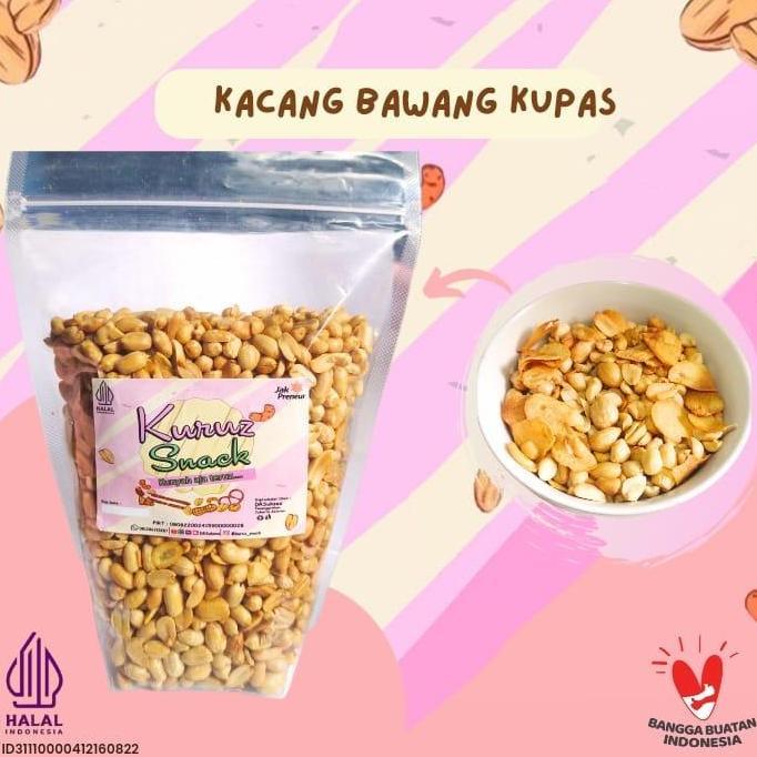 NEW KACANG BAWANG GORENG KUPAS PLASTIK 1KG ORI