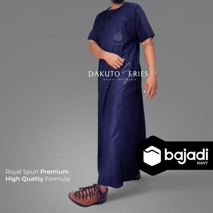NEW BAJADI JUBAH PRIA DAKUTO SERIES NAVY PENDEK SLIMFIT PREMIUM GAMIS MUSLIM DEWASA REMAJA ORI