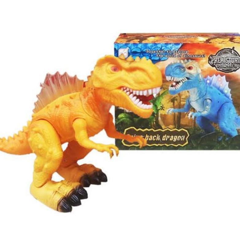 Gratong Mainan Dinosaurus Berjalan Suara Dan Lampu Tyrex Stegosaurus Brontosaurus Tyrex Besar Robot 