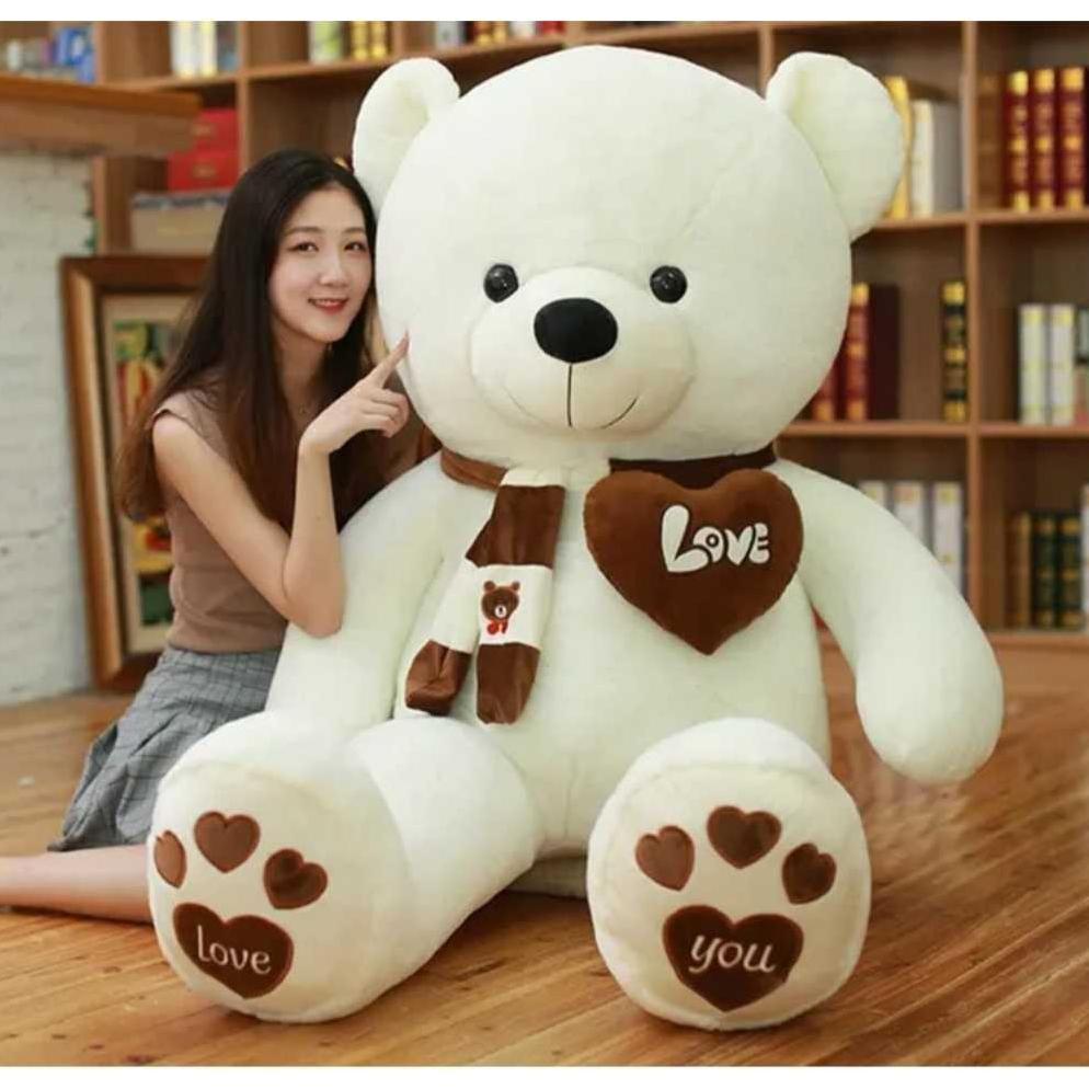 Terbaru Boneka Teddy Bear Love 1 Meter Boneka Teddy Bear Boneka Beruang Jumbo 1 Meter Boneka Besar B