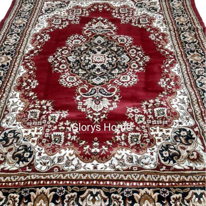 Karpet lantai permadani klasik motif turki 2 x 3 meter merah berkualitas